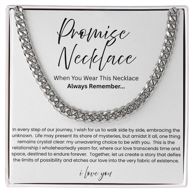 Boyfriend Promise Cuban Chain Necklace Meaningful Gift