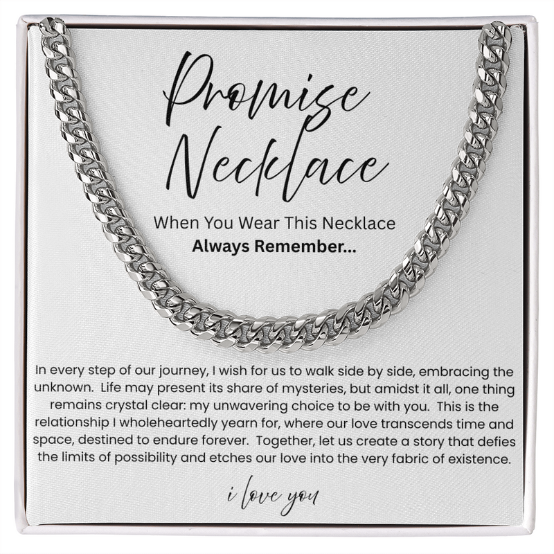 To My Boyfriend - Promise Cuban Chain Link Necklace